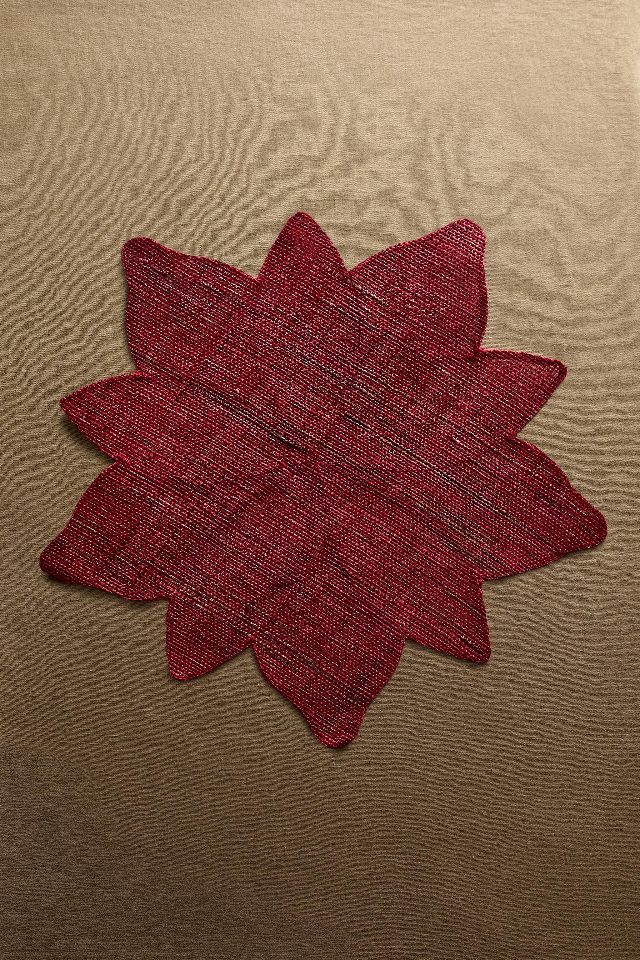 SET DE TABLE POINSETTIA RAMIE NOËL